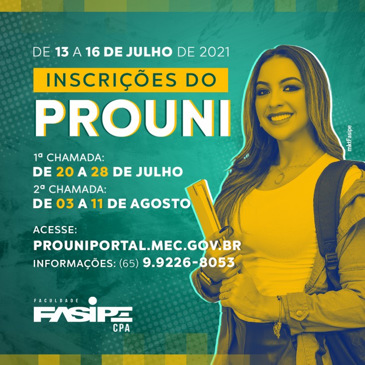 INSCRIÇÃO 2021/2 PROUNI FASIPE CPA