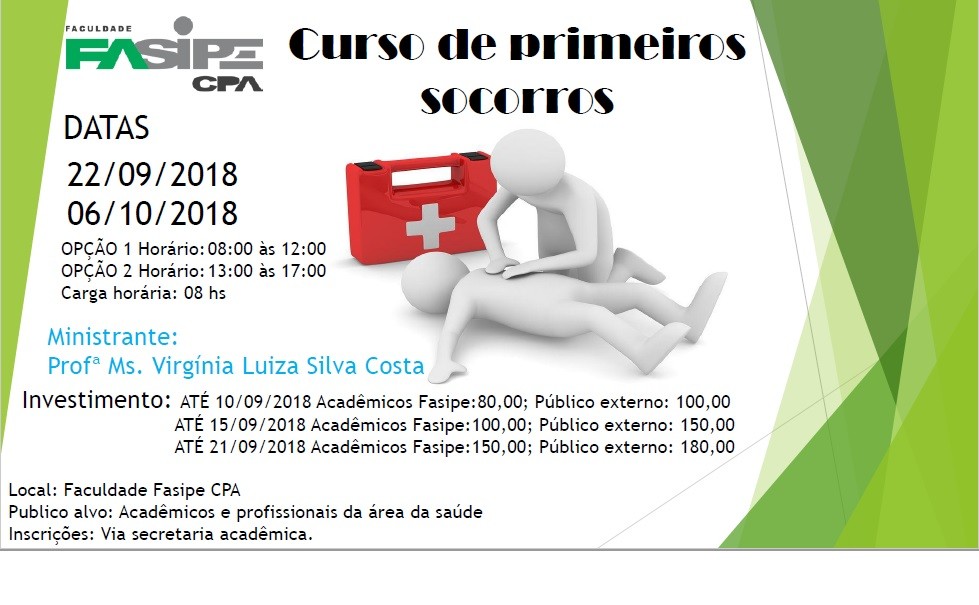 Curso de Primeiro Socorros dia 22/09 - PARTICIPE