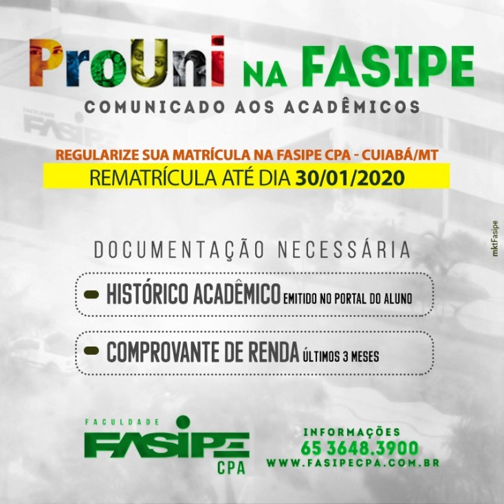 PROUNI na Fasipe CPA